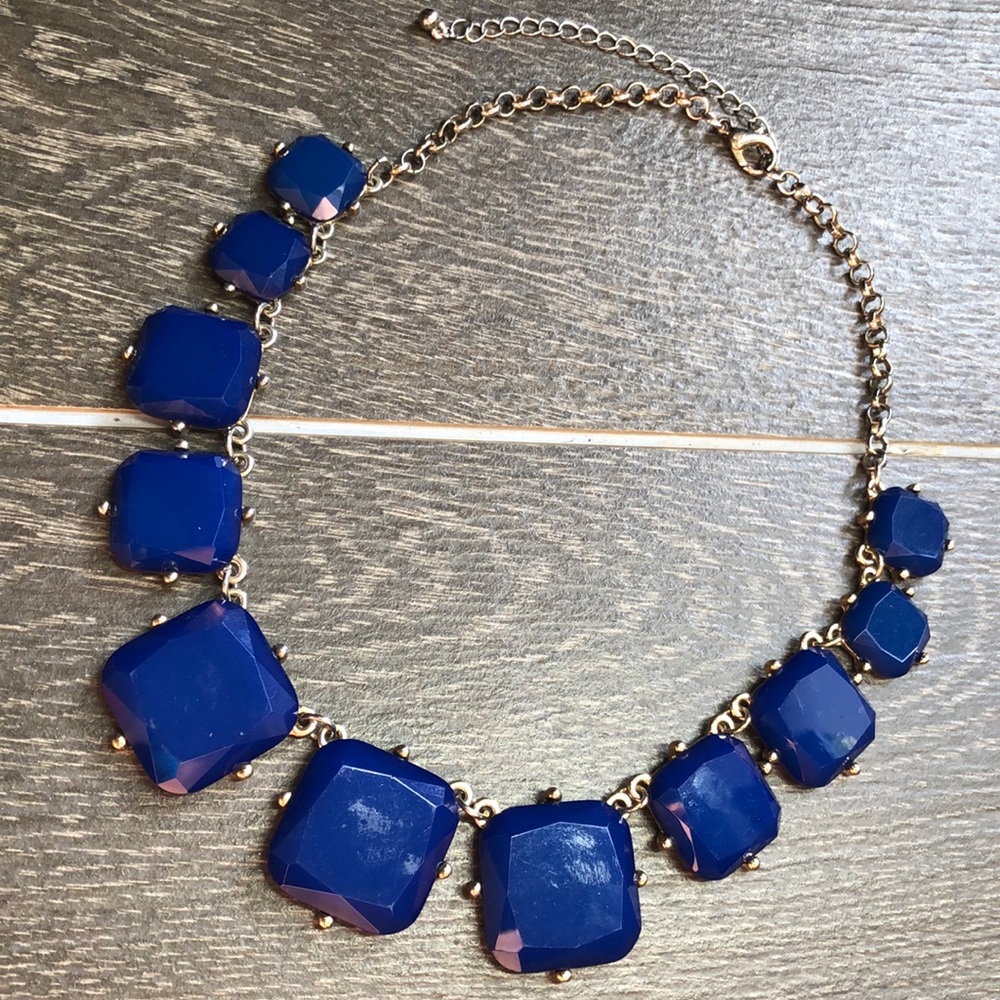 Chunky Blue Statement Necklace